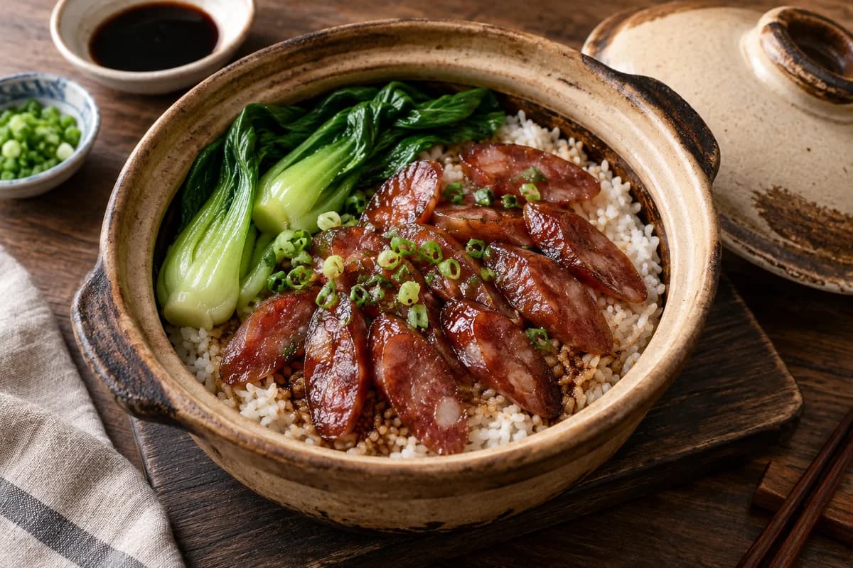 Chinese Sausage Claypot Rice — serving inspiration