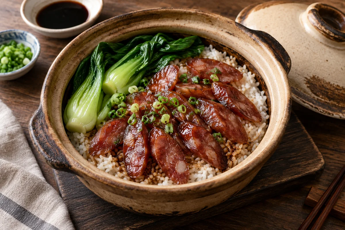 Chinese Sausage Claypot Rice — serving inspiration
