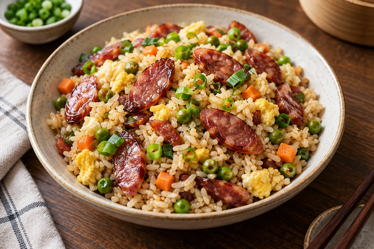 Chinese Sausage Fried Rice — serving inspiration